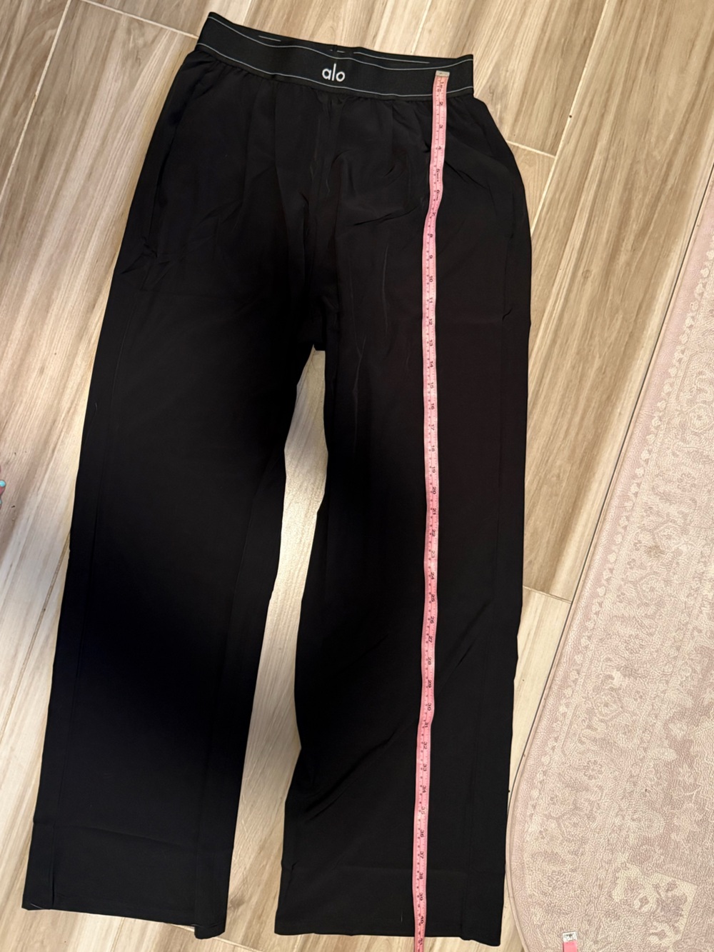 Alo Black Suit Up Trousers - Classic Straight Fit